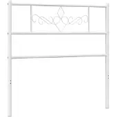 vidaXL Tête de lit de rechange en métal blanc 100 cm