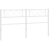 vidaXL Tête de lit de rechange en métal blanc 180 cm