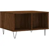 vidaXL Table basse marron imitation chêne 60x50x36,5 cm Bois composite