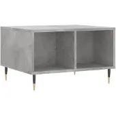 vidaXL Table basse gris béton 60x50x36,5 cm Bois composite