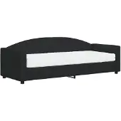 vidaXL Lit de jour avec matelas Noir 80x200 cm Tissu