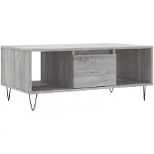 vidaXL Table basse Gris Sonoma 90x50x36,5 cm Bois composite