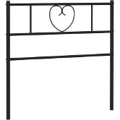 vidaXL Tête de lit de rechange en métal noir 90 cm