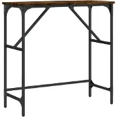 vidaXL Table console chêne fumé 75x32x75 cm bois d'ingénierie