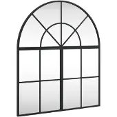 vidaXL Miroir mural noir 60x70 cm arche fer