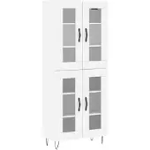 vidaXL Highboard blanc 69,5x34x180 cm Bois composite
