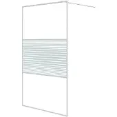 vidaXL Paroi de douche pour passage piétonnier blanc 115x195 cm ESG-verre clair