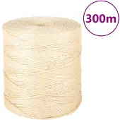 vidaXL Corde 100 % sisal 2 mm 300 m