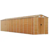 vidaXL Abri de jardin brun clair 191x980x198 cm Acier galvanisé