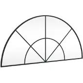 vidaXL Miroir mural noir 100x50 cm arche fer