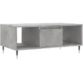 vidaXL Table basse gris béton 90x50x36,5 cm Bois composite