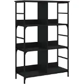 vidaXL Bibliothèque noir 78,5x33x117,5 cm bois d'ingénierie