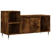 vidaXL Armoire TV chêne fumé 100x35x55 cm Bois composite