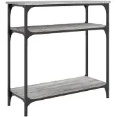 vidaXL Table console sonoma gris 75x29x75 cm bois d'ingénierie