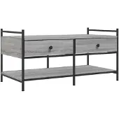 vidaXL Table basse Gris Sonoma 99x50x50 cm Bois composite