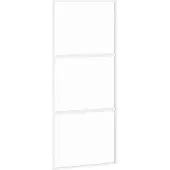 vidaXL Porte coulissante blanche 90x205 cm verre trempé et aluminium