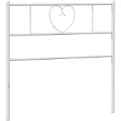 vidaXL Tête de lit de rechange en métal blanc 75 cm