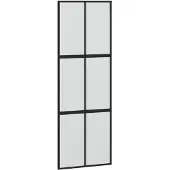 vidaXL Porte coulissante noire 90x205 cm verre trempé et aluminium