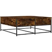 vidaXL Table basse chêne fumé 100x99x40 cm bois composite