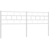 vidaXL Tête de lit de rechange en métal blanc 193 cm