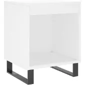 vidaXL Table de chevet Blanc 40x35x50 cm Bois d’ingénierie