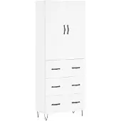 vidaXL Highboard blanc 69,5x34x180 cm Bois composite