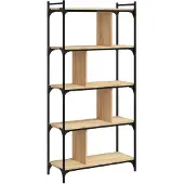 vidaXL Bibliothèque 5 niveaux chêne sonoma 76x32x158 cm