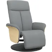 vidaXL Fauteuil relax avec repose-pieds Tissu gris clair
