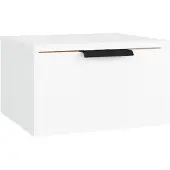 vidaXL Table de chevet murale blanc 34x30x20 cm