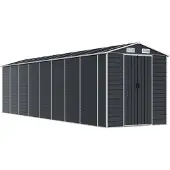 vidaXL Abri de jardin anthracite 191x725x198 cm Acier galvanisé