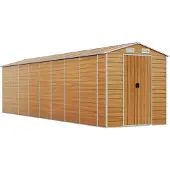 vidaXL Abri de jardin brun clair 191x725x198 cm Acier galvanisé