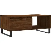 vidaXL Table basse marron imitation chêne 90x50x36,5 cm Bois composite