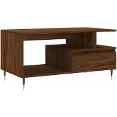vidaXL Table basse Chêne marron 90x49x45 cm Bois d'ingénierie