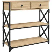vidaXL Table console chêne sonoma 75x28x75 cm bois d'ingénierie