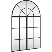 vidaXL Miroir mural noir 60x90 cm arche fer