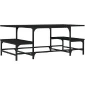 vidaXL Table basse noire 100x50,5x40 cm Bois composite