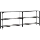 vidaXL Table console sonoma gris 200x29x75 cm bois d'ingénierie