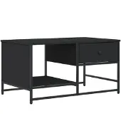 vidaXL Table basse noire 85,5x51x45 cm Bois composite
