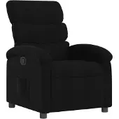 vidaXL Fauteuil relax noir tissu