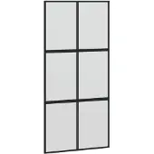 vidaXL Porte coulissante noire 102,5x205 cm verre trempé et aluminium