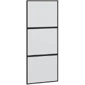 vidaXL Porte coulissante noire 90x205 cm verre trempé et aluminium
