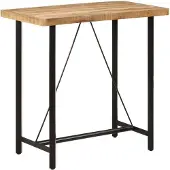 vidaXL Table de bar 110x55x107 cm bois massif mangue et fer