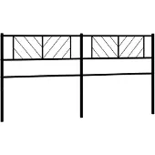 vidaXL Tête de lit en métal noir 193 cm