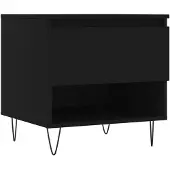 vidaXL Table basse noire 50x46x50 cm bois composite