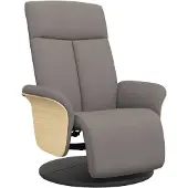vidaXL Fauteuil relax avec repose-pieds Taupe Tissu