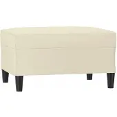 vidaXL Repose-pied Crème 70x55x41 cm Similicuir