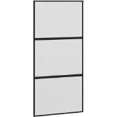 vidaXL Porte coulissante noire 102,5x205 cm verre trempé et aluminium