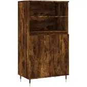 vidaXL Highboard chêne fumé 60x36x110 cm bois composite