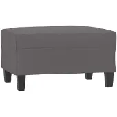 vidaXL Repose-pied Gris 70x55x41 cm Similicuir