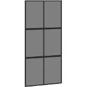vidaXL Porte coulissante noire 102,5x205 cm verre trempé et aluminium